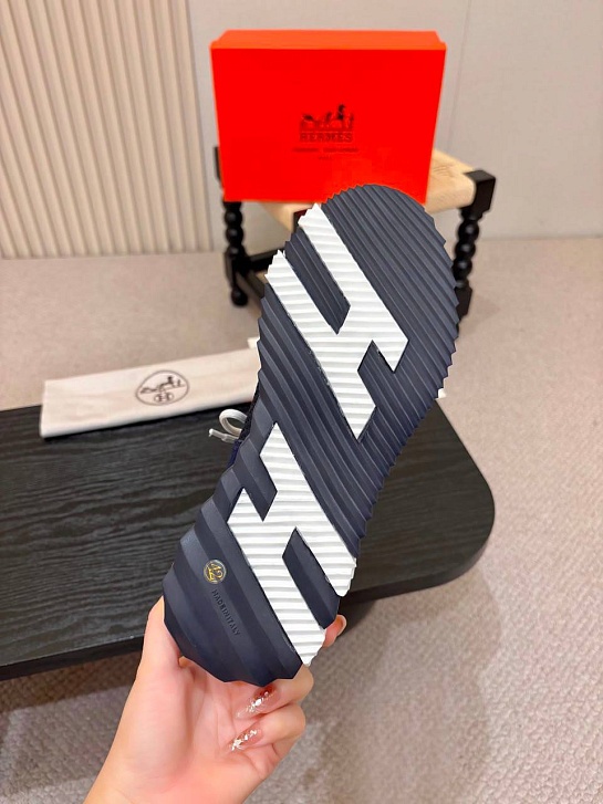 Текстильные кроссовки Hermes lift slip-on