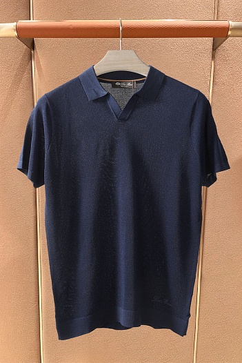 Мужское поло Loro Piana premium - Navy   