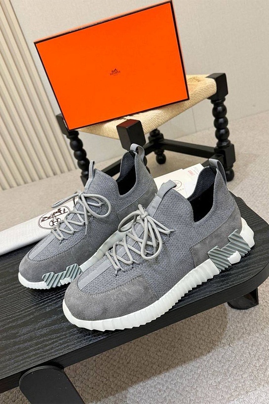 Текстильные кроссовки Hermes lift slip-on