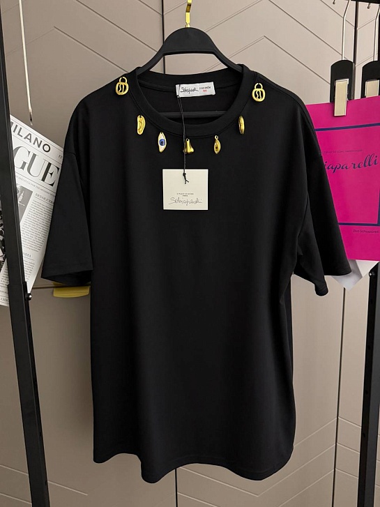 Женская базовая футболка Schiaparelli premium - Black