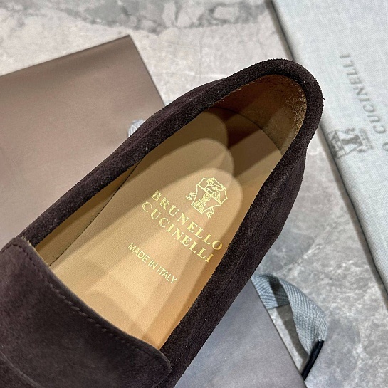Замшевые лоферы Brunello Cucinelli Premium - Brown