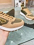 Женские комбинированные кроссовки Prada - Beige / Green