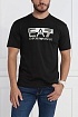 Мужская чёрная футболка Emporio Armani 7 logo-print