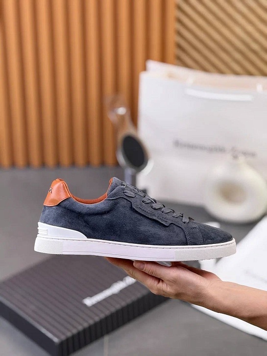 Мужские замшевые кроссовки Ermenegildo Zegna