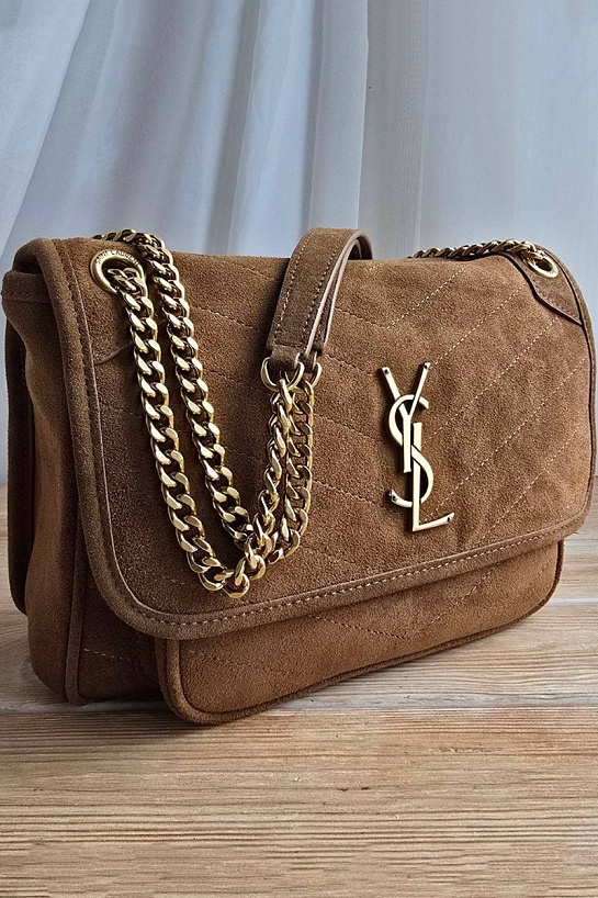 Замшевая сумка Yves Saint Laurent 28x19 см