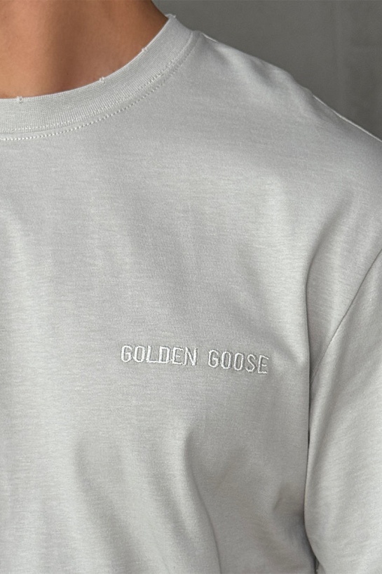 Мужская серая футболка Golden Goose