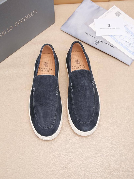 Мужские замшевые лоферы Brunello Cucinelli
