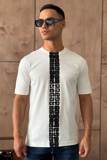 Мужская футболка Givenchy 4G-trim - White   