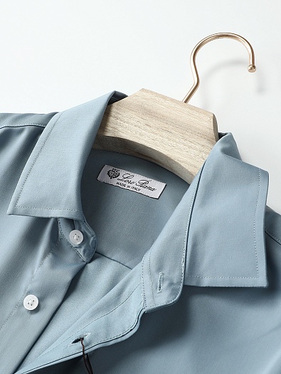 Рубашка голубого цвета Loro Piana premium   