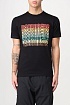 Мужская чёрная футболка Dsquared2 Rainbow logo-print