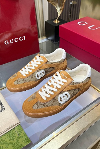 Женские кроссовки Gucci GG 75 Premium - Brown   