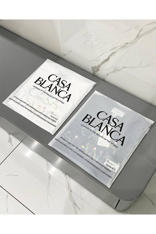Белая футболка Casablanca L’Arche Fleure