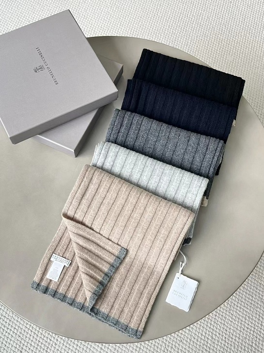 Кашемировый шарф Brunello Cucinelli Premium - Navy