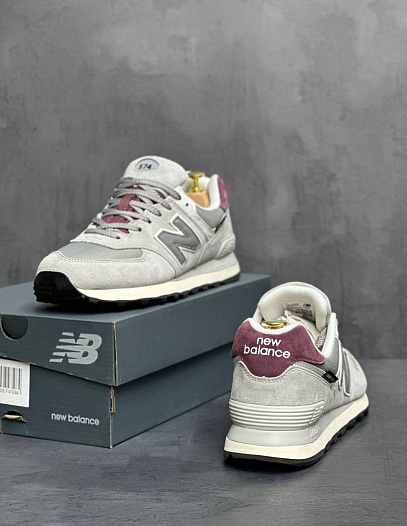 Кроссовки New Balance 574 "Arctic Grey Maroon"   