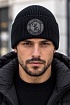 Мужская тёмно-синяя шапка Billionaire logo-patch