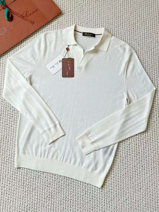 Поло с длинным рукавом Loro Piana Premium - Beige