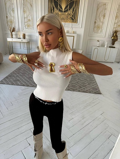 Женский белый топ Schiaparelli   