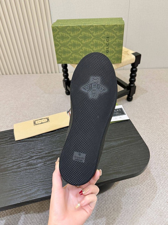 Кожаные кроссовки Gucci GG Screener - Black