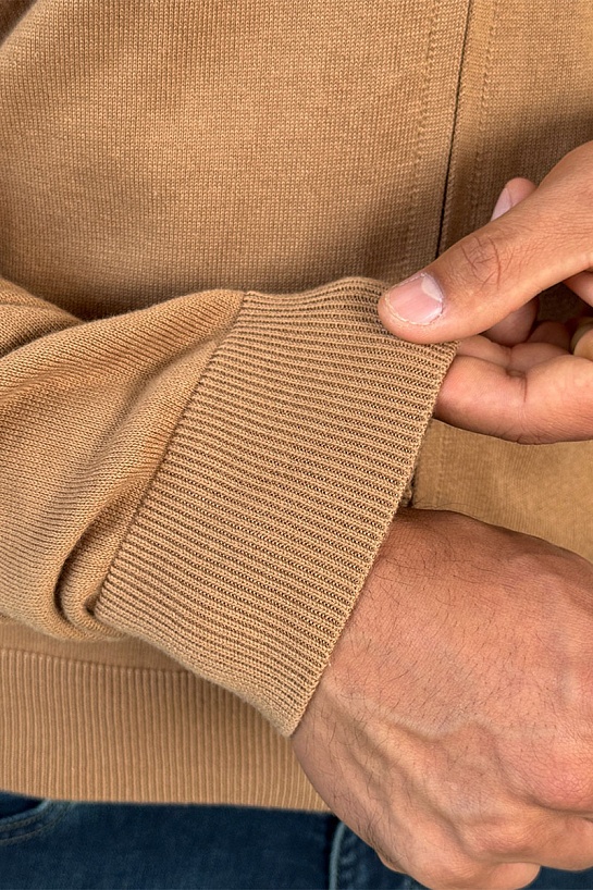 Кофта на молнии Tommy Hilfiger flag embroidery - Brown