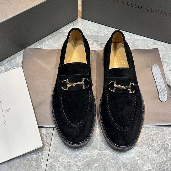 Замшевые лоферы Brunello Cucinelli Premium - Black