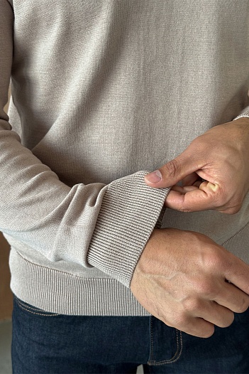 Мужская кофта Tommy Hilfiger бежевого цвета logo-embroidered   