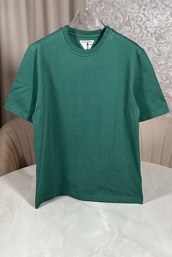 Зелёная оверсайз футболка Bottega Veneta basic   