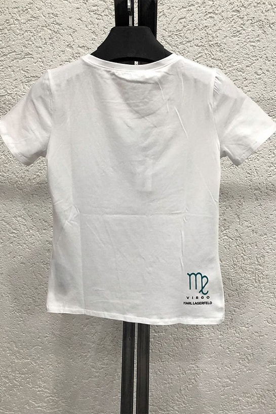 Женская белая футболка Karl Lagerfeld "Virgo"