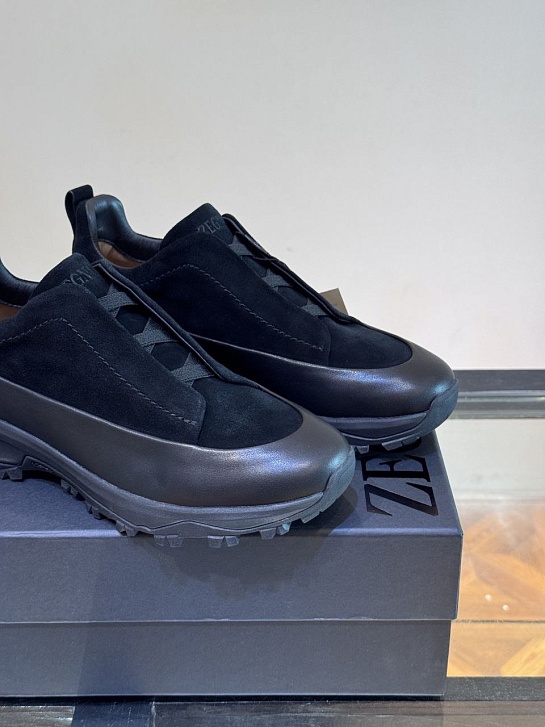 Мужские кроссовки Zegna Triple Stitch Monte - Black