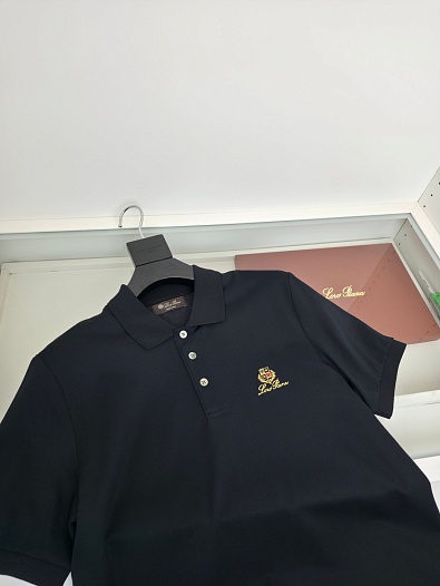 Мужское чёрное поло Brunello Cucinelli premium   
