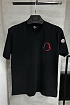Футболка чёрного цвета Moncler logo-embroidered