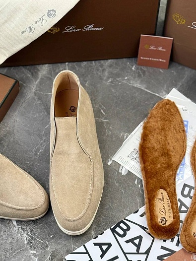 Мужские лоферы с меховой стелькой Loro Piana   