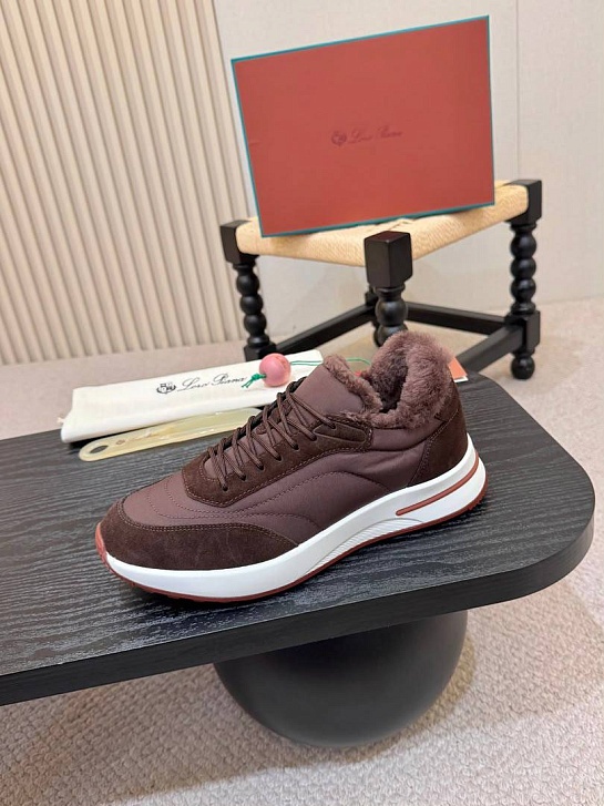 Кроссовки с мехом Loro Piana Week End Walk Evo premium