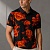 Мужское поло Etro "Floral" - Black / Orange