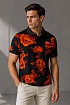 Мужское поло Etro "Floral" - Black / Orange