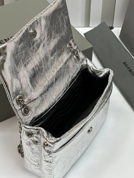 Сумка Balenciaga Monaco Premium 23x14.5x6 см - Silver