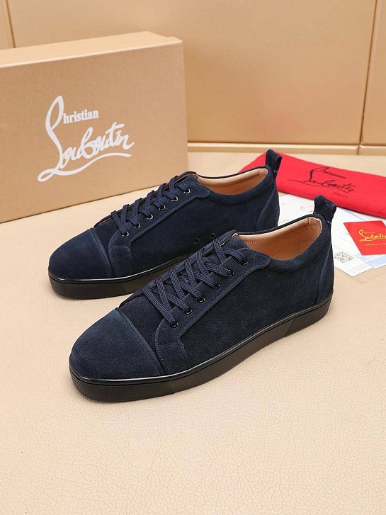 Замшевые кроссовки Christian Louboutin Louis Junior