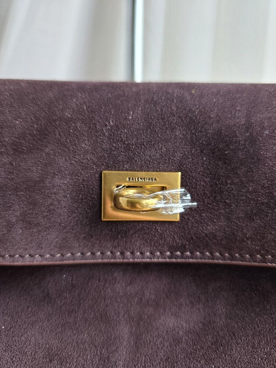 Замшевая сумка Balenciaga Rodeo Medium 35x23 см - Brown