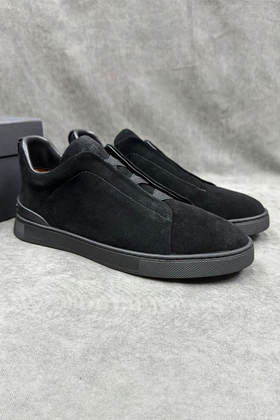 Мужские кроссовки Ermenegildo Zegna Triple Stitch - Black