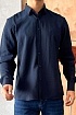 Мужская рубашка Hermes H embroidered - Navy
