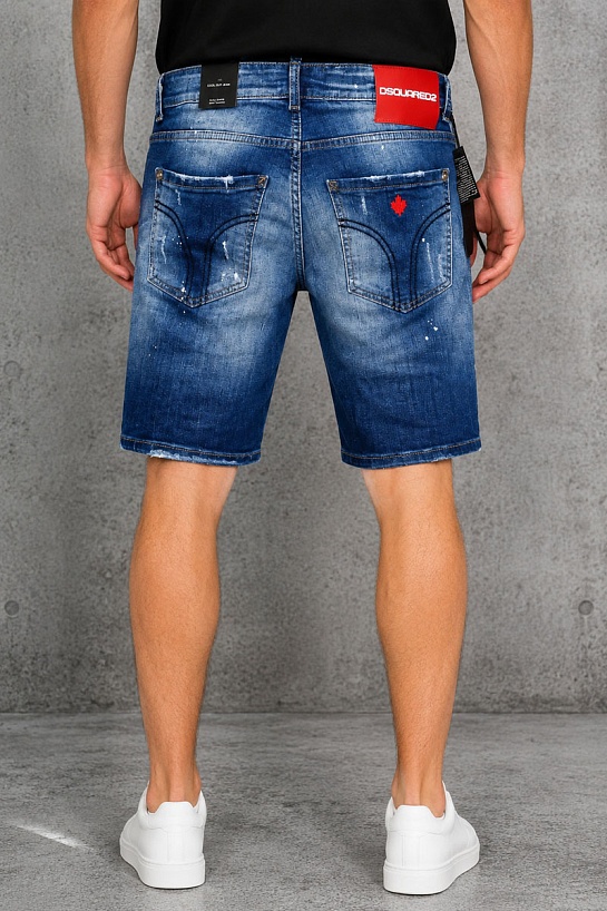 Джинсовые шорты Dsquared2 "ICON" - Blue