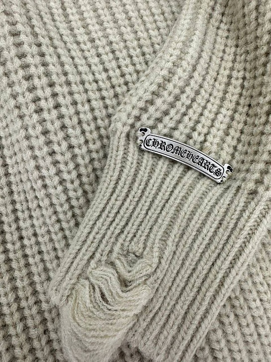 Женское бежевое платье Chrome Hearts