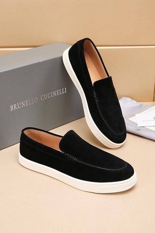 Мужские замшевые лоферы Brunello Cucinelli