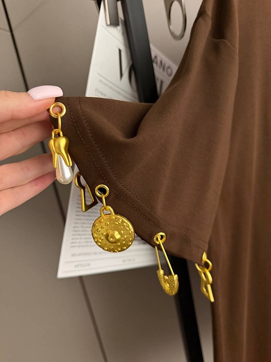 Женская базовая футболка Schiaparelli premium - Brown