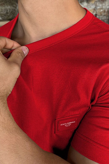 Мужская футболка Dolce & Gabbana Premium - Red   