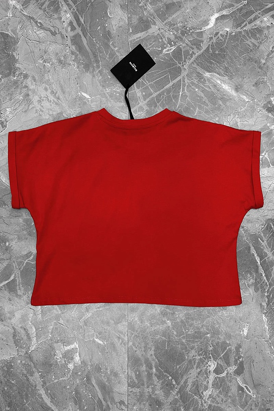 Женская футболка Balmain Paris - Red