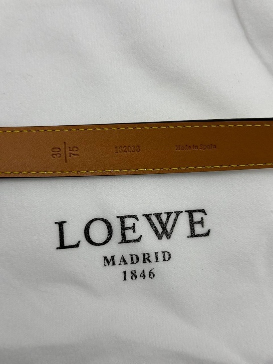 Женский кожаный ремень Loewe Anagram - ширина 2 см, длина 75 / 80 / 85 / 90 см (2 расцветки)