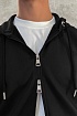 Мужская кофта чёрного цвета Moncler side pocket
