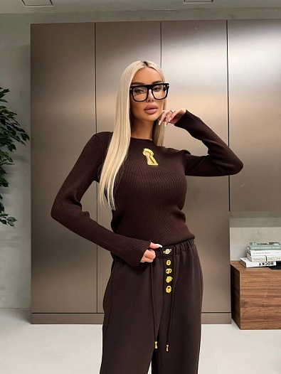 Женский лонгслив Schiaparelli premium - Brown   