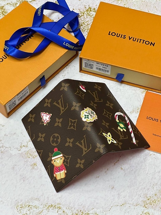 Кожаная обложка для паспорта Louis Vuitton Premium 10x14x2.5 см