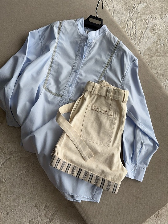 Женские бежевые шорты Loro Piana